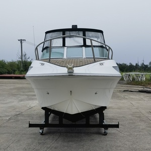 Yate de lujo con cabina flybridge de 24 pies, barco de fibra de vidrio con motor o motor de propulsión a popa - Product Image 3