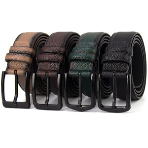 حزام إبزيم من السبائك السوداء عالي الجودة مصمم حديثًا ممزوج برذاذ مطلي PU حزام جينز مقرون عصري - Product Image 1