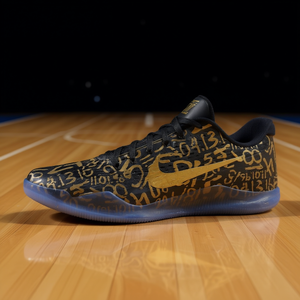 <span class=keywords><strong>Nike</strong></span> Zk 11 Grip Low Top Chaussures <span class=keywords><strong>de</strong></span> <span class=keywords><strong>basket</strong></span>-ball pour hommes Noir et or Tige en mesh Semelle extérieure en caoutchouc Semelle intermédiaire en EVA Été - Product Image 2