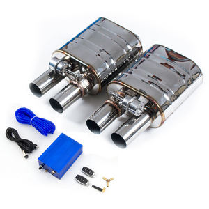 1 Paar Universele 2/2.5/3 Inch Uitlaatdemper Enkele Inlaat Dubbele Uitlaat H Type Vacuüm Demper Pomp Uitsparing Klepbediening Sets L & R - Product Image 3