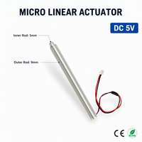 Actionneur linéaire électrique miniature silencieux 2kg 20N 25mm de course 5V DC, étanche IP56, en acier inoxydable 304, petit tubulaire pour appareils électroménagers
