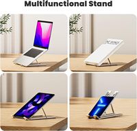Support pliable en aluminium pour ordinateur portable, réglable en hauteur sur 6 niveaux, support ergonomique portable pour ordinateur portable, support pour MacBook, iPad, tablette