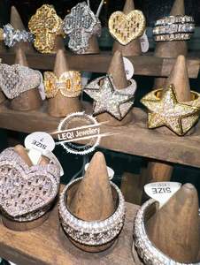 Kustom Hip Hop cincin silang-9 k-18 K emas/<span class=keywords><strong>Platinum</strong></span> mikro Pave Baguette Lab berlian perhiasan Pria - Product Image 5