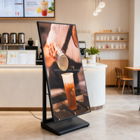 Écran publicitaire LCD portable ultra-fin de 55 pouces à angle réglable pour affichage de menu, utilisation intérieure et applications de vente au détail
