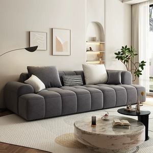 Ensemble de canapés sectionnels en L de luxe moderne en tissu, compressé et emballé sous vide, mobilier modulaire pour appartement, hôtel, villa - Product Image 4