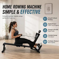 Máquina de Remo Sencilla y Portátil 2026 en Oferta, Remo Plegable con Monitor Digital Inteligente, Equipo de Entrenamiento Corporal para el Hogar