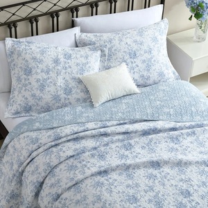 Venta al por mayor personalizado floral impreso juegos de edredón fundas de almohada a granel comprar <span class=keywords><strong>precio</strong></span> barato uso del hotel en casa con patrones de puntadas personalizadas - Product Image 5