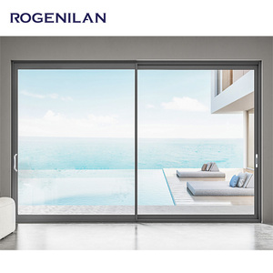 ROGENILAN-Ventanas de aluminio de alta calidad, eficiencia energética, doble vidrio templado, puertas corredizas de Tres rieles para patio - Product Image 2