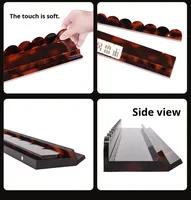 Supports de Mahjong en Acrylique Motif Écaille de Tortue, 1 ensemble de 4 pièces, Taille Standard Américaine, Acrylique Coulé de Précision pour Joueurs de Mahjong Américains