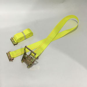 Sangles d'arrimage à <span class=keywords><strong>cliquet</strong></span> en polyester gris de 2'' x 20' pour logistique, avec extrémités, type promotionnel - Product Image 1