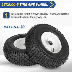 Roue de pneu en caoutchouc gonflable pneumatique 13 pouces 13x5.00-<span class=keywords><strong>6</strong></span> pour poussette de chariot d'épandeur de tondeuse à gazon - Product Image 6