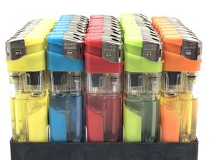 플라스틱 리필 가스 전기 5 색 라이터 (LED 포함) - Product Image 4