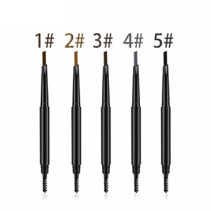 Crayon à <span class=keywords><strong>sourcils</strong></span> noir et marron personnalisé en gros avec brosse, 5 couleurs, waterproof, maquillage <span class=keywords><strong>femme</strong></span>, double embout, marque privée, vente chaude - Product Image 3