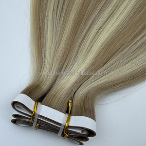 All'ingrosso medio marrone Babylight Ouxun <span class=keywords><strong>capelli</strong></span> umani extension lunghi in PU nastro invisibile trama a doppia trama e nastro iniettato - Product Image 5