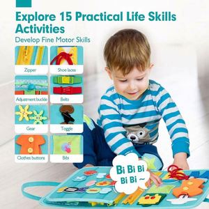 Tableau d'activités en feutre pour tout-petits, très populaire, pour l'éveil préscolaire et l'apprentissage précoce avec des activités de simulation de la vie quotidienne - Product Image 4