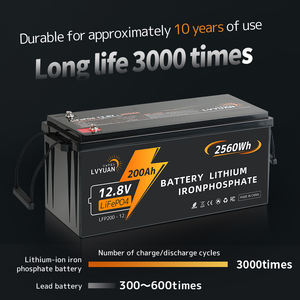 Wiederauf ladbare 12,8 V 100Ah 200Ah 300Ah 12V Lithium-Ionen-Lifepo4-Batterie für Solarsp eicher system - Product Image 2