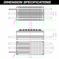 Contrôleur de vitesse de moteur sans balais BLDC de qualité industrielle ESC UH120 V2 12-28S LiPo 120A Max pour les loisirs de radiocommande