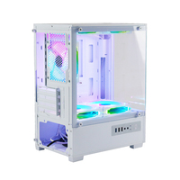 Pcooling Precio de fábrica Caja de PC personalizada Gabinete de computadora Pc Cubo Caja de computadora Caja de PC para juegos Torre media con fuente de alimentación