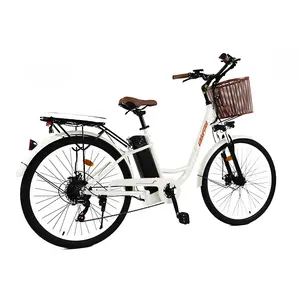 Bicicleta elétrica urbana OEM de 13 anos, bicicletas elétricas por atacado, e-bike, freio a disco de ciclo urbano elétrico de 26 polegadas, mountain bike e city