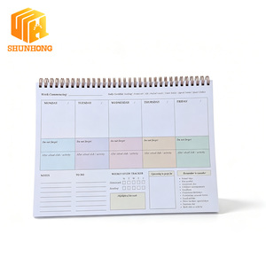 Organisateur scolaire hebdomadaire pour enfants OEM, format tente, reliure Wire-O supérieure, code couleur, pour étudiants - Product Image 2