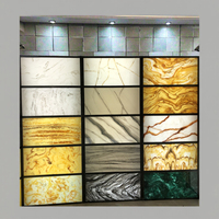 Dalles de pierre translucide rétroéclairées en onyx imitation albâtre au design moderne pour la décoration murale et de plafond des hôtels, format grande dalle