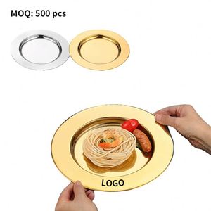Plato de Lujo de Acero Inoxidable Ecológico Personalizado de Alta Calidad 2026 para Platos de Cena - Product Image 3