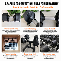 Haltères réglables de qualité commerciale TOPTONS, revêtement PVC, 45 kg #   Poids libres en acier avec base de rangement pour musculation, OEM ODM, vente en gros