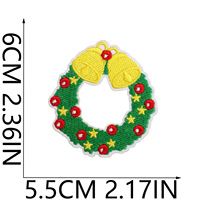 Patchs brodés de Noël, appliques thermocollantes de Noël, Père Noël, sapin, bonhomme de neige, renne, patchs décoratifs de Noël pour vêtements, jeans