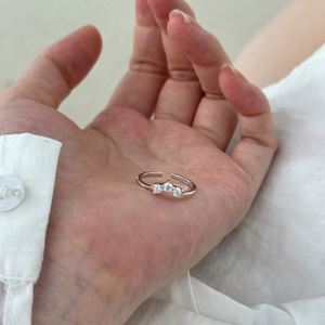 Dylam Dainty Charm 925 <b>Sterling</b> <b>Silver</b> Open <b>Adjustable</b> 5A Cubic Zirconia Wedding Engagement Band <b>Rings</b> for Women - Product Image 3