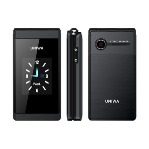 UNIWA X28 2,8 pulgadas tarjeta SIM Dual función SOS Flip Up plegable botón grande 2G Función de teléfono móvil - Product Image 2