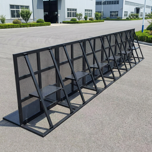 Barrera de Seguridad Profesional para Conciertos <span class=keywords><strong>Mojo</strong></span>, Barricada de Aluminio con Recubrimiento de Polvo Negro, Valla de Control de Multitudes de Alta Resistencia - Product Image 1