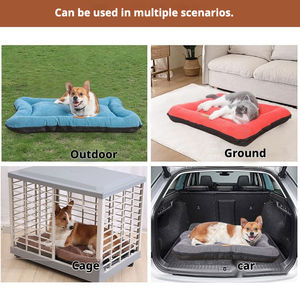 Cama moderna de invierno de pana sólida para mascotas con cojín extraíble lavable antideslizante con cremallera portátil para gatos y perros - Product Image 4