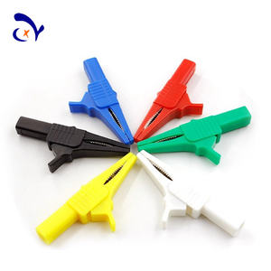 27.262 니켈 도금 황동 대형 골재 완전 보호 안전형 악어 클램프, 절연, 32A/1000V, 4.0mm 소켓 - Product Image 2