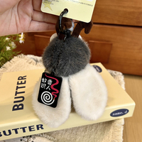 Pendentif insecte en peluche super doux et mignon, forme 3D, avec boucle de corde durable pour sac ou porte-clés