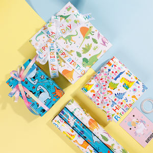 Papel de Arte de cumpleaños desechable recubierto de alta calidad 80g 43*300cm embalaje de regalo de lujo personalizado - Product Image 6