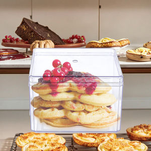 Tasse à dessert carrée avec couvercles Mini boîtes de service en plastique pour pouding Mousse <span class=keywords><strong>Yaourt</strong></span> Parfait Apéritif <span class=keywords><strong>Fruits</strong></span> Bonbons Biscuits Gâteau - Product Image 5