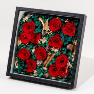 Infinity Rose Frame decorazione per la casa <span class=keywords><strong>Cassia</strong></span> cannella ghianda conservato fiore di rosa per sempre regali di san valentino rosa eterna - Product Image 1