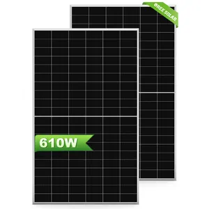 Solar Panel Large Size TUV Solar Power System Pv Module CE Solar Panel 590w Hot Sale Products 610 Watt Solar Panel