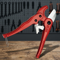 Cortador de Tubos de PVC Rojo de Grado Industrial de Alta Calidad UPTI, Herramienta Manual Hecha en Taiwán HW402306 279g, Garantía de 3 Años para Plomería