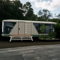 Maison modulaire moderne portable à capsule pour les centres de villégiature extérieurs Hôtels Parcs Villas Salon Salle à manger Caractéristiques