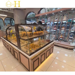 Vendita calda Design moderno torta vetrina da forno vetrina vetrina di vetro <span class=keywords><strong>per</strong></span> pasticcini in legno personalizzato bancone <span class=keywords><strong>per</strong></span> panetteria - Product Image 4