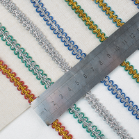 Dentelle à coudre DIY de 1 cm, 47 m, tissu centipède, couleurs assorties, ruban de dentelle pour vêtements de scène, costume, dentelle tressée, garnitures en dentelle