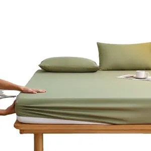 中国绗缝防水超深洗棉床垫保护器臭虫床垫套