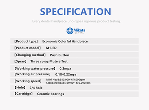 2/4 agujeros tres pulverizadores, Instrumentos dentales de manzana, pieza de mano dental colorida, turbina, pieza de mano de alta velocidad para dentista - Product Image 6