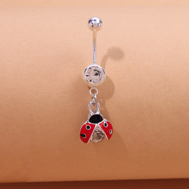 Viojrlly Piercing Nombril 10mm Acier Chirurgical Titane Or