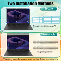 Filtre de confidentialité en gros pour écran d'ordinateur portable 17'' 16:10, anti-espion, anti-lumière bleue, anti-reflet, film facile à installer