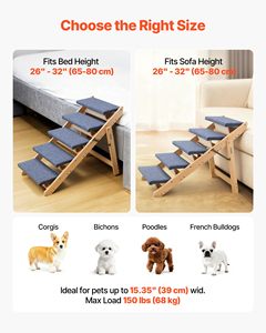 <span class=keywords><strong>Rampe</strong></span> pliable en bois écologique <span class=keywords><strong>pour</strong></span> chiens et chats LHJY Factory avec 4 niveaux - Escalier portable <span class=keywords><strong>pour</strong></span> animaux de compagnie <span class=keywords><strong>pour</strong></span> lits et voitures - Product Image 5
