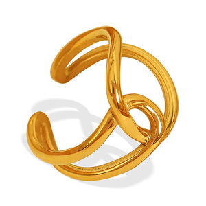 Geometric Double <b>Ring</b> <b>Titanium</b> Steel Index Finger <b>Ring</b> Unisex Jewelry Gift - Product Image 5