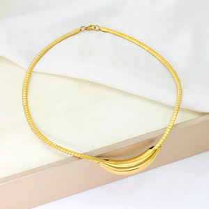 Myneck 2024 nueva fuente de joyería caliente 18K chapado en oro de acero inoxidable deslustre libre collar de cadena de bloque Circular para hermandad <span class=keywords><strong>Buddy</strong></span> - Product Image 4