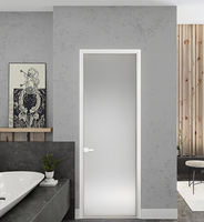Portes en verre en alliage d'aluminium modernes sur mesure, étanches, à joint étanche, surface finie, pour intérieur de villa, hôtel, chambre postmoderne